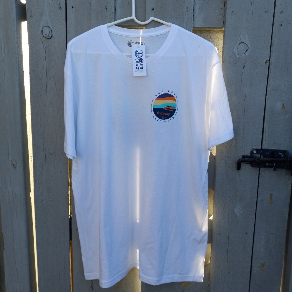 Unsalted Coast new with tags lx sun rays white tee